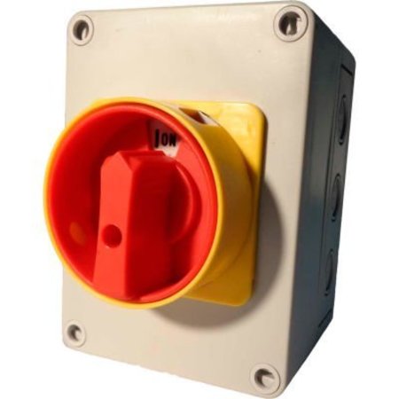 SPRINGER CONTROLS CO Springer Controls / MERZ ML1-025-AR3E, 25A, 3-Pole, Enclosed Disconnect Switch, Red/Yellow ML1-025-AR3E